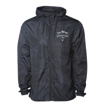 Crankbrothers Windbreaker Black Camo Mountain Graphic